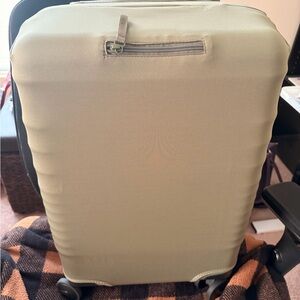 BEIS Carry On Olive Green Hard Suitcase TSA Lock with matching luggage cover